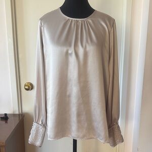 Calvin Klein Satin Cream Blouse M
